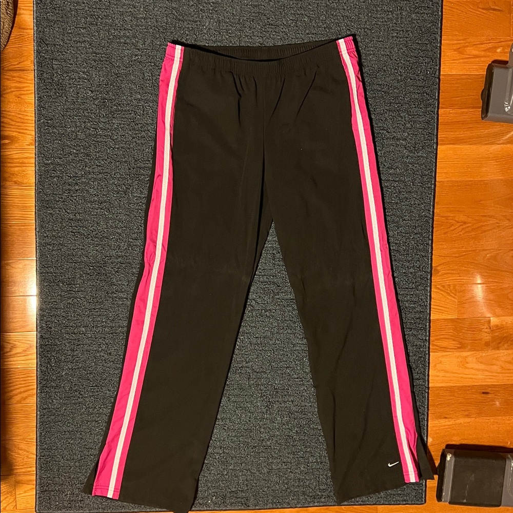 Nike Blue Vintage track pants with Pink Accents size large